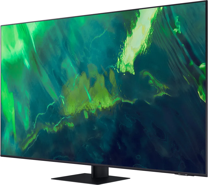 Телевизор Samsung 75" серия 7 QLED 4K Smart TV 2021 Q70A серый — вид 2