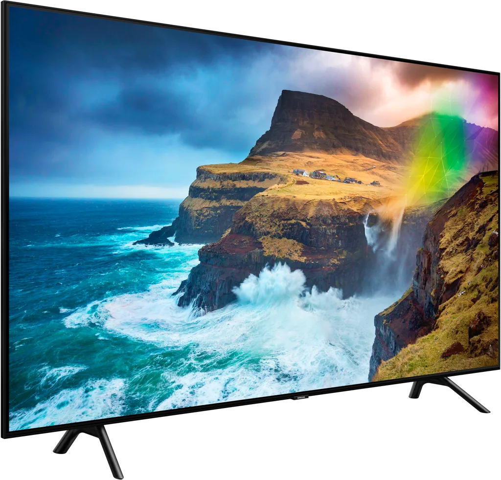 Телевизор Samsung 75" серия 7 4K Smart QLED TV 2019 Q77R черный — вид 3