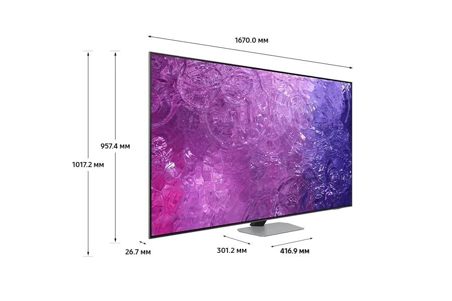 Телевизор Samsung 75" Neo QLED 4K QN90C серебристый — вид 4