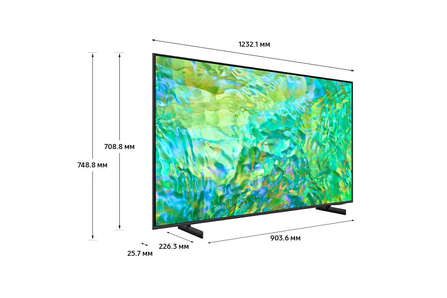Телевизор Samsung 55" Crystal UHD 4K CU8000 черный — вид 4